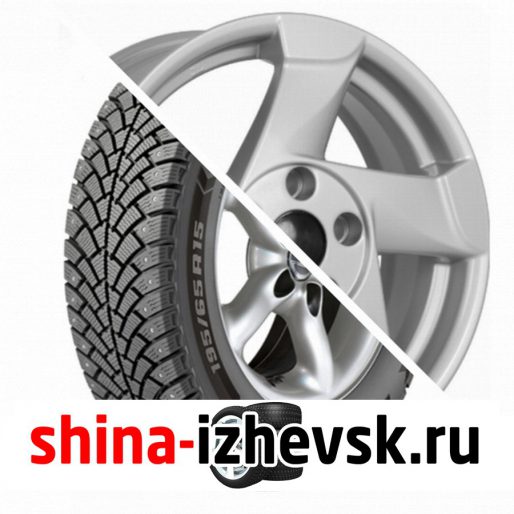 Колесо в сборе BF Goodrich G Force Stud 215/65 R16 Q 102 + КиК Серия Реплика КС632 (16 Duster) 6.5xR16 5×114.3 ET50 DIA66.1 Серебристый в Ижевске
